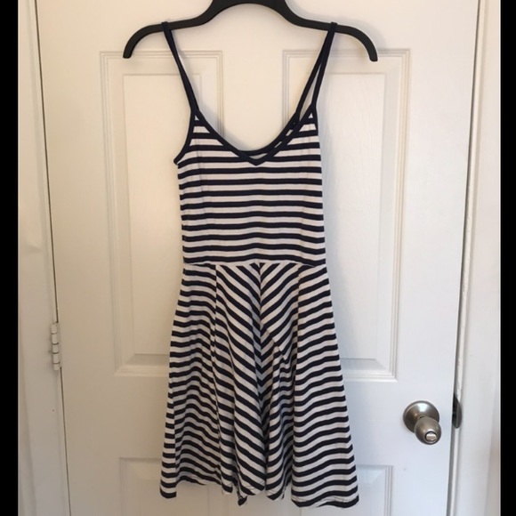 SO Dresses & Skirts - SO Navy and White Striped Spaghetti Strap Sundress, Size Small